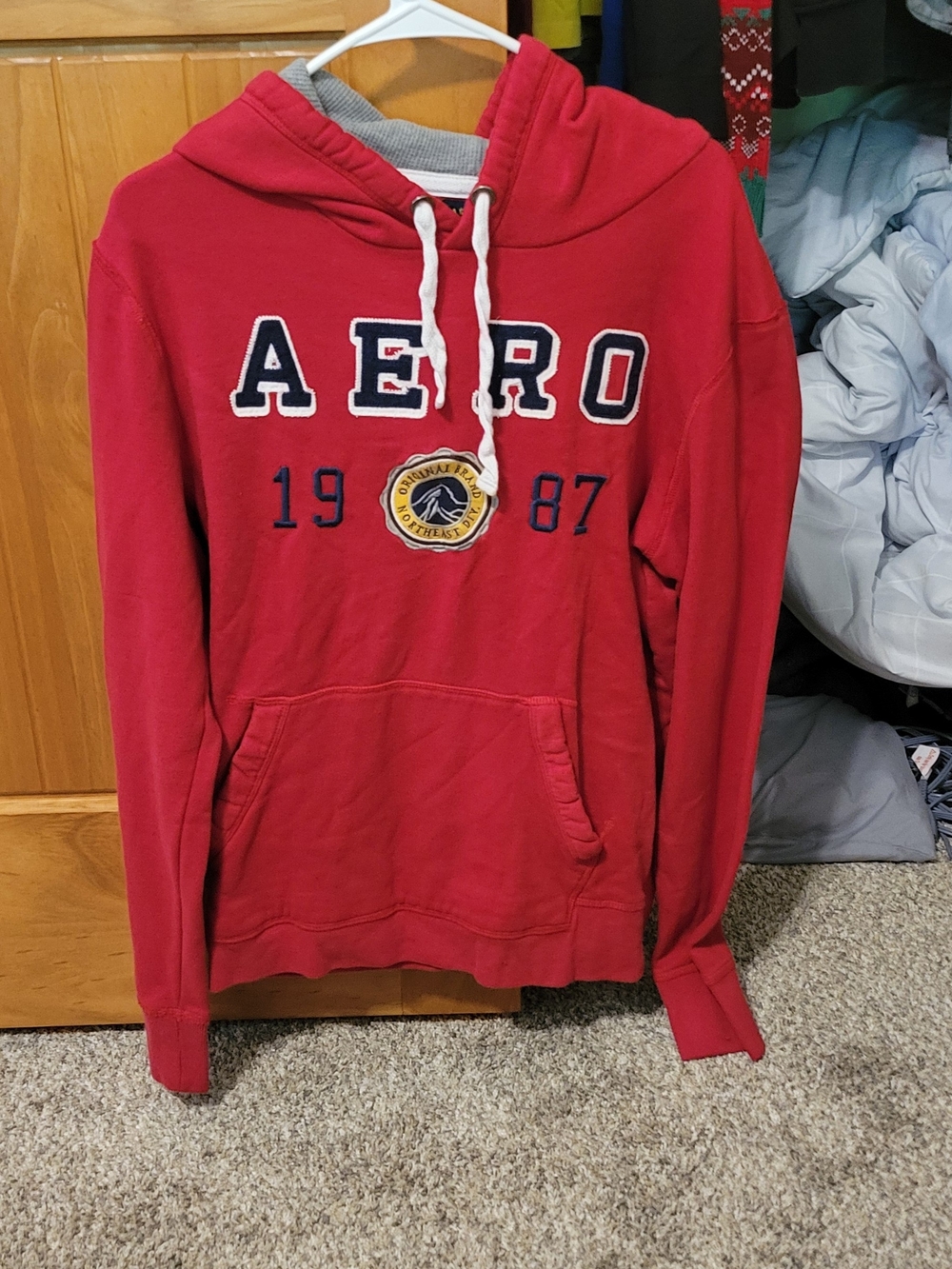 Aeropostale Red Pullover Hoodie for Men